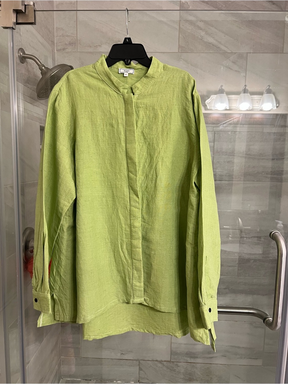 Zuri Women's Linen Button-Down Shirt “Shiso”